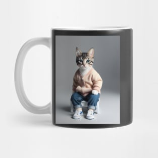 Cat Model - Modern digital art Mug